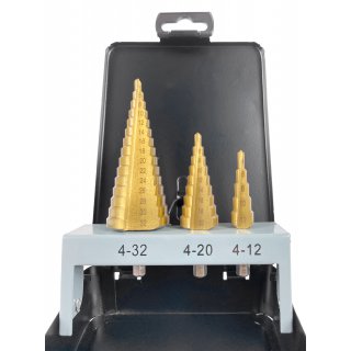 HSS-Stufenbohrer 3-teilig 4-32 mm WELDINGER professional  titanbeschichtet