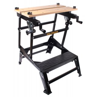 WELDINGER Werkbank 6-fach verstellbar Arbeitsplatte...