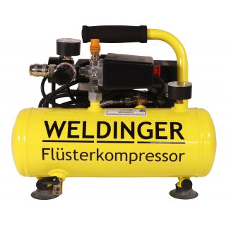 FK40 compact WELDINGER Flüsterkompressor  275 W 32 l/min Druckregler