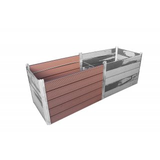 GARDINGER Premium-Hochbeet Anbausatz WPC feuerverzinkt 115x80x75 cm