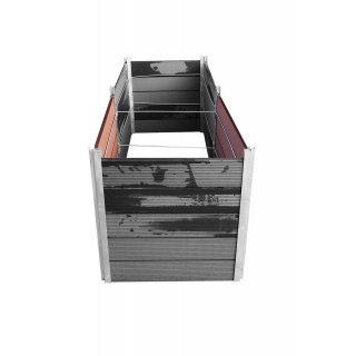 GARDINGER Premium-Hochbeet Anbausatz WPC feuerverzinkt 115x80x75 cm