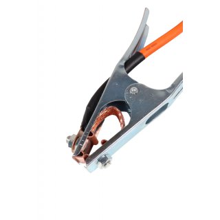 Flex-Silikon Massekabel 4 m 16 mm Kupfer T25 9 mm  mit Erdklemme 200A WELDINGER (SPEM3)