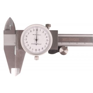 WELDINGER Pr�zisions-Uhrenmessschieber mit Feststellschraube, Messbereich 150 mm