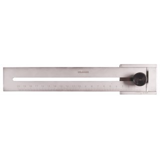 Edelstahl-Streichma 0-200 mm mit Feststellschraube aus Metall WELDINGER