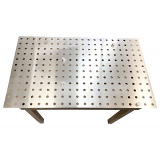 ALU Tischauflage gelocht 1000x600x2 mm für Arbeiten mit Edelstahl und empfindlichen Materialien