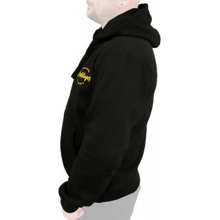 Sweatjacke schwarz Gr.S-XXL mit Reiverschluss Kapuze WELDINGER Logoprint