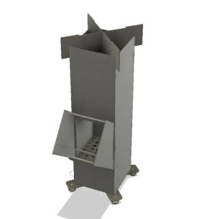 Raketenofen Rocketstove Bausatz zum Zusammenschweien, 3mm Materialstrke