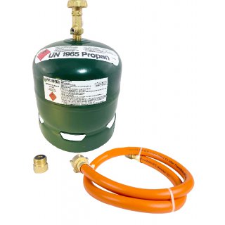 Aktionsset GARDINGER PROFILL904-Gas Flasche 1,9kg  + Umfllschlauch + Adapter  (Alternative zur GAZ R904)