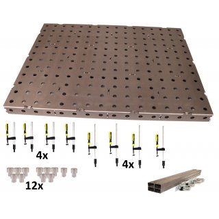 AKTIONSSET  Schweitischplatte 800x600x50 Bausatz + Beine +Rder+ 8Zwingen 12 Anschlgen