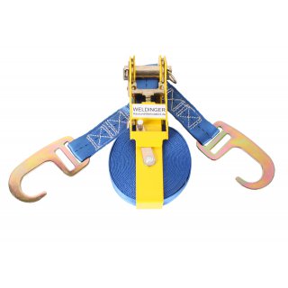 SET 4x WELDINGER Zurrgurt Gre M 5 m x 25 mm Gurtmagazin Ratsche (400/800 kg 2 Haken Spanngurt)