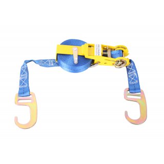 SET 4x WELDINGER Zurrgurt Gre M 5 m x 25 mm Gurtmagazin Ratsche (400/800 kg 2 Haken Spanngurt)