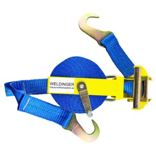 SET 4x WELDINGER Zurrgurt Gre L 5,5 m x 35 mm Gurtmagazin Ratsche (1000/2000 kg 2 Haken Spanngurt)