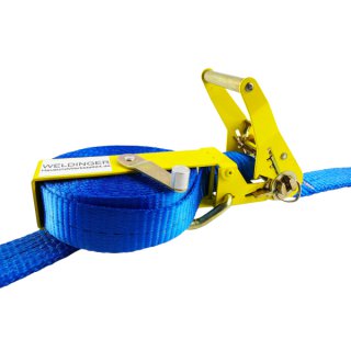 SET 4x WELDINGER Zurrgurt Gre L 5,5 m x 35 mm Gurtmagazin Ratsche (1000/2000 kg 2 Haken Spanngurt)
