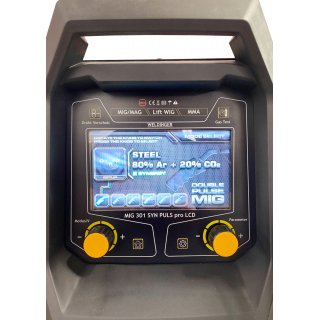 MIG 301 SYN PULS PRO LCD Profi-Schweiinverter mit Puls und Doppelpuls WELDINGER