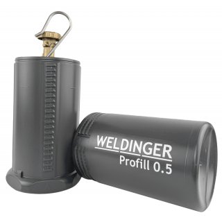 befllbare Aluminium Propanflasche Profill 0.5 0,425 kg Weldinger rot Handwerkerflasche