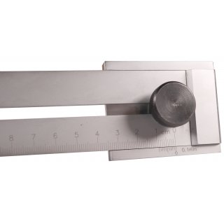 Edelstahl-Streichmaß 0-250 mm mit Feststellschraube aus Metall  WELDINGER 