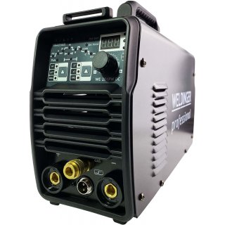 AKTION  WELDINGER WIG-Schweigert WE 2001PW plus DC HF Lift Puls 2T/4T MMA 200 A mit Vario Schlauchpaket + Regler mit Flowmeter