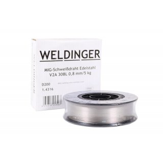 MIG V2A  0,8 mm 5,0 kg Edelstahl Schwei�draht 308L