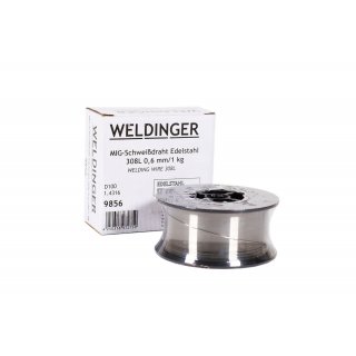MIG V2A 0,6 mm 1,0 kg Edelstahlschwei�draht 308L 1.4316 WELDINGER