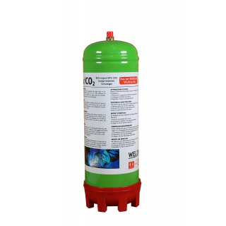 Mischgas Einwegflasche 2,0 Liter, 20 % Co + 80 % Argon WELDINGER