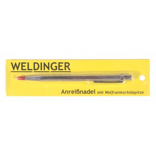 Anrei�nadel mit Wolframkarbidspitze und Taschenklemme WELDINGER